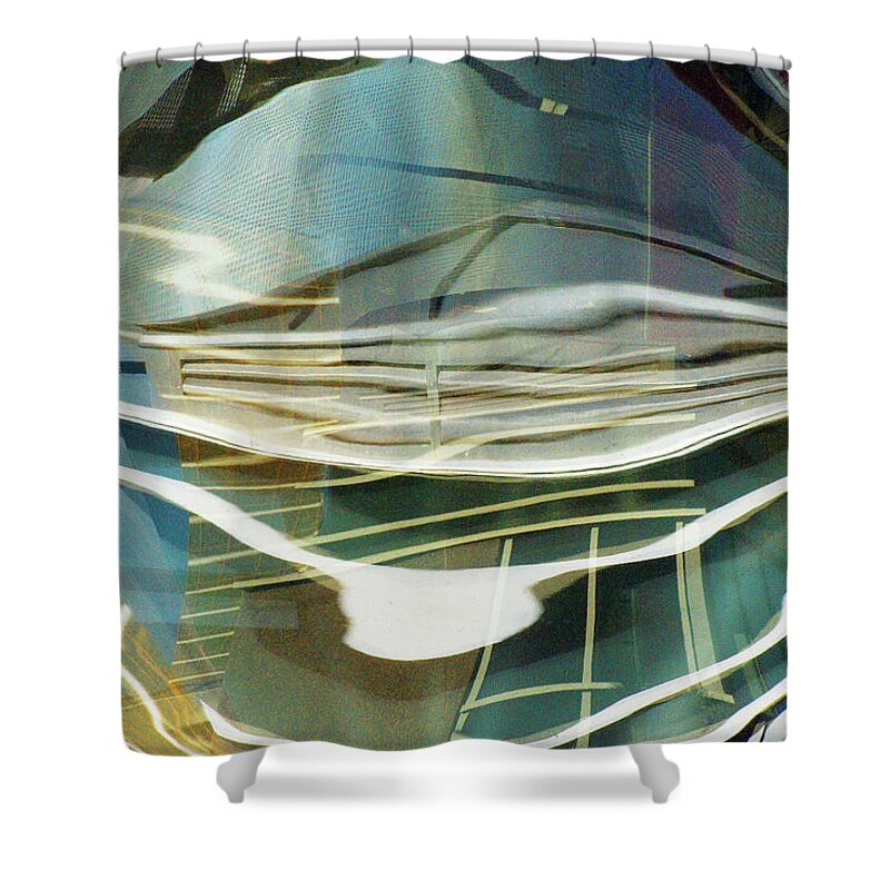 Warped Shower Curtain featuring the photograph Distorted Reflection by Richard Henne