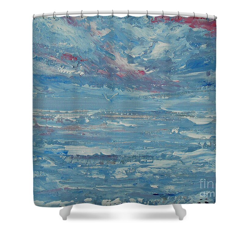 Abstract Shower Curtain featuring the painting Divine Chaos by Jane See