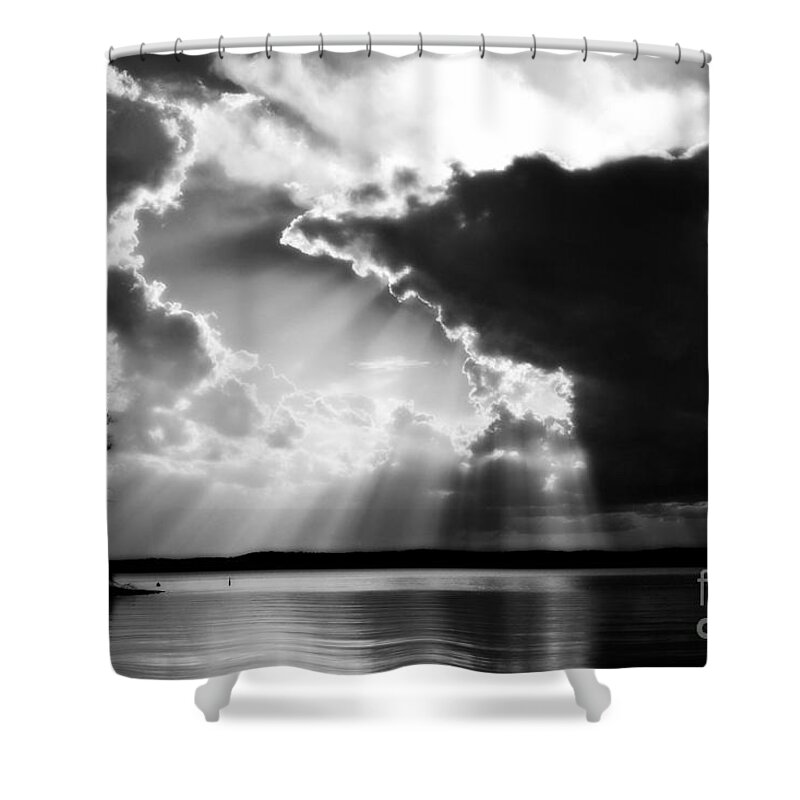 Sunset Shower Curtain featuring the photograph Divinely Dramatic Sunset by Kelly Nowak