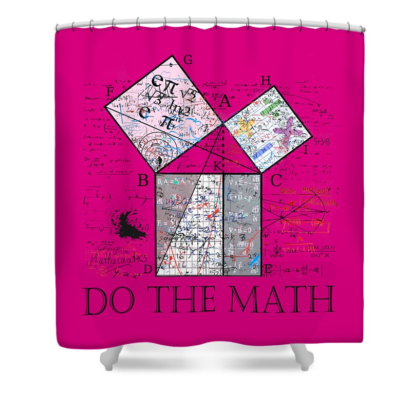Mathematics Shower Curtain featuring the digital art Do the Math by Mal Bray