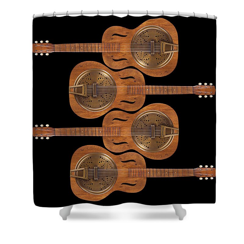 Guitar Shower Curtain featuring the photograph Dobro 5 by Mike McGlothlen