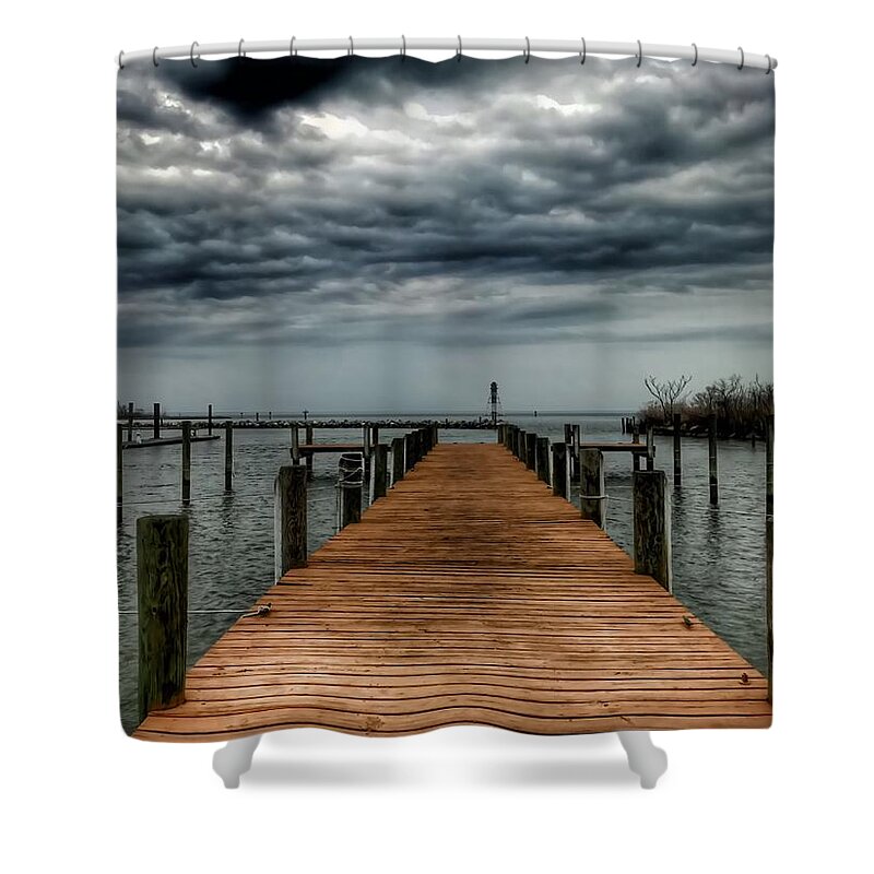 Dock Shower Curtain featuring the photograph Dock of the Bay by Chris Montcalmo