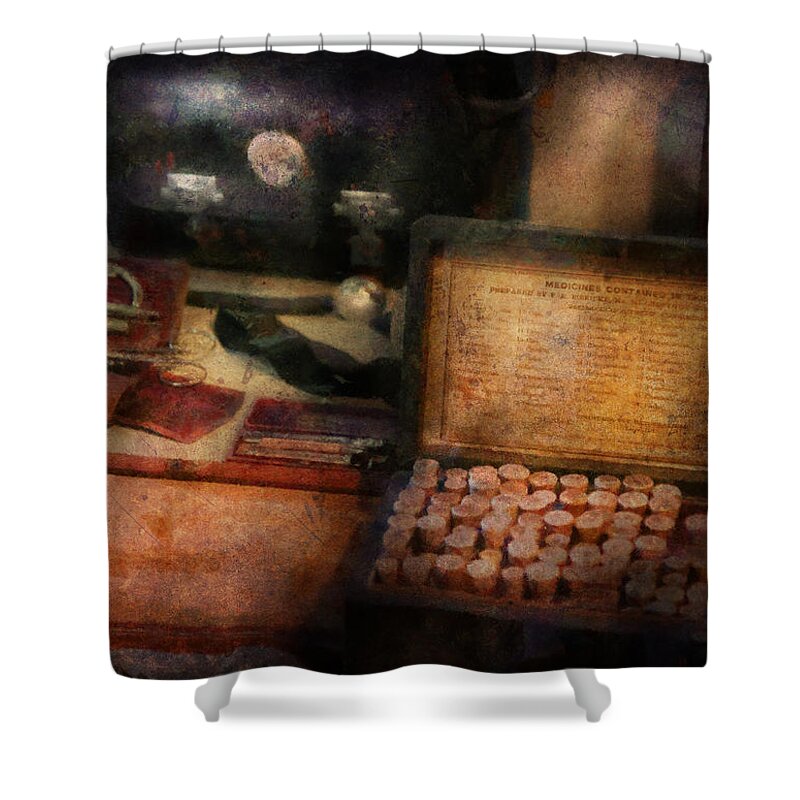 Hdr Shower Curtain featuring the photograph Doctor - Everything you need to be a Doctor by Mike Savad