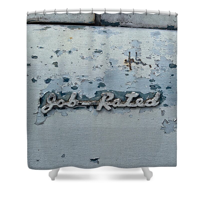 Old Truck Shower Curtain featuring the photograph Dodge Pickup - Job Rated by Gary Karlsen
