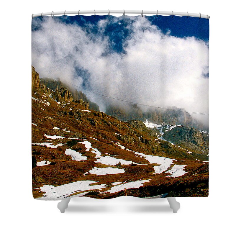 Italy Shower Curtain featuring the photograph Dolomites 2 by Ingrid Dendievel