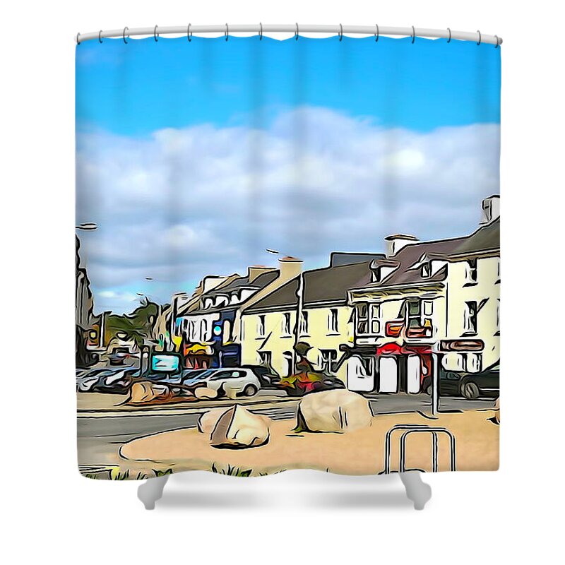 Town Shower Curtain featuring the photograph Donegal Town by Norma Brock