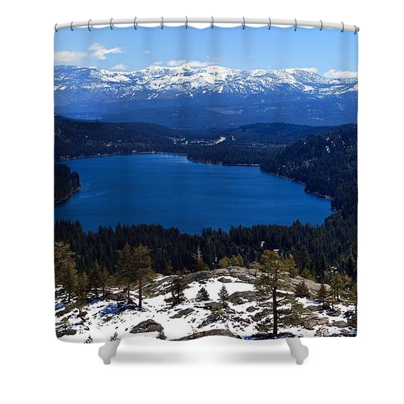 Donner Shower Curtain featuring the photograph Donner Lake by Thomas Marchessault