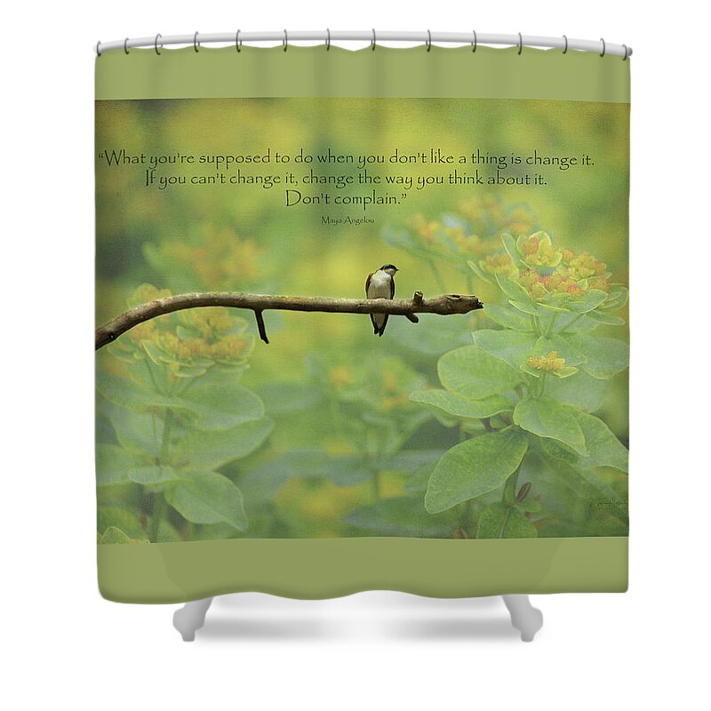 Maya Angelou Shower Curtain featuring the photograph Don't Complain by Maria Angelica Maira
