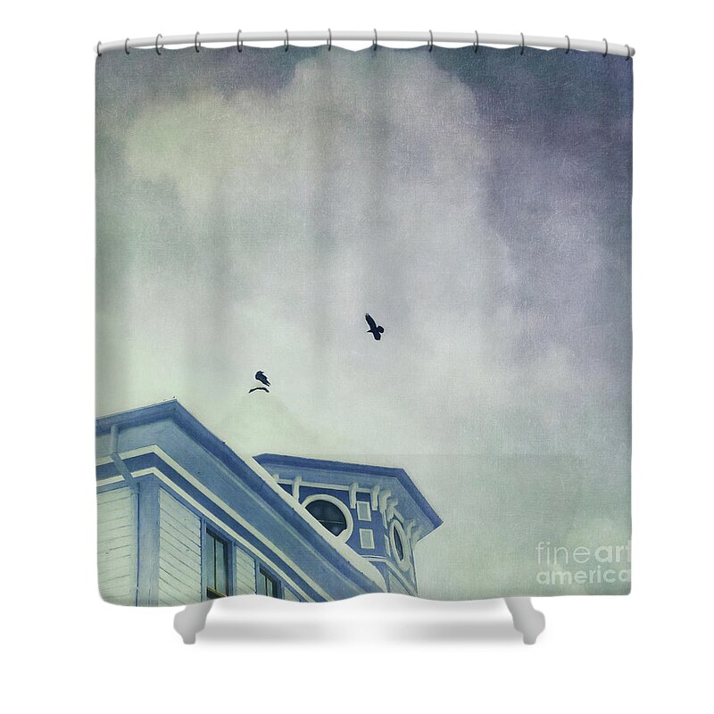 Post Office Shower Curtain featuring the photograph Don't wait around by Priska Wettstein