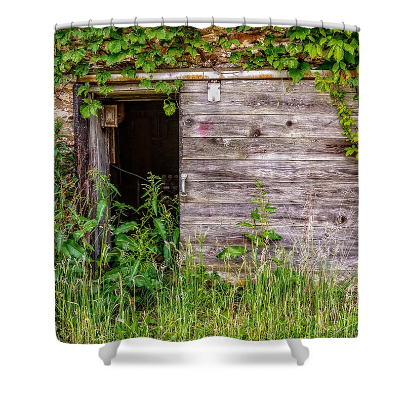 Christopher Holmes Photography Shower Curtain featuring the photograph Door Ajar by Christopher Holmes