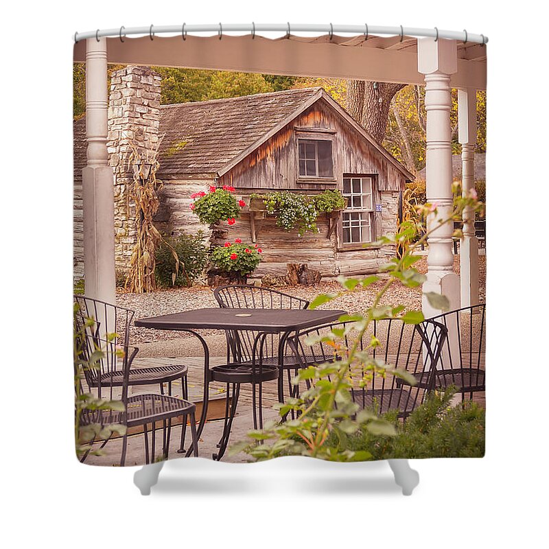 Door County Shower Curtain featuring the photograph Door County Thorp Cottage by Hermes Fine Art