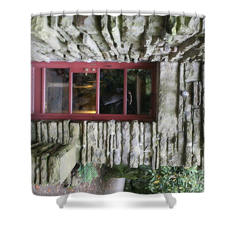 Falling Water Shower Curtain featuring the photograph Door Fallingwater by Chuck Kuhn
