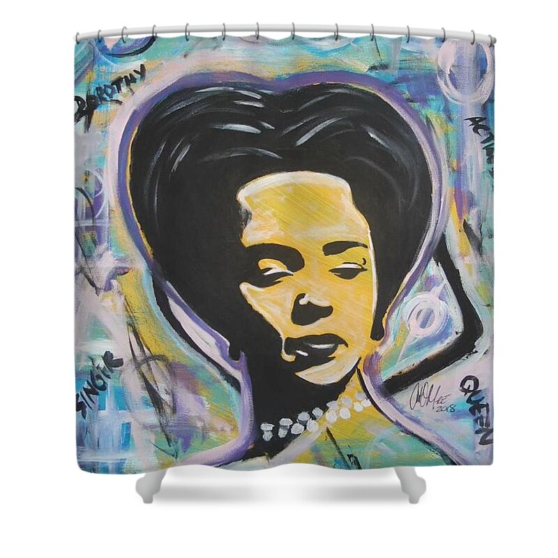 Woman Art Shower Curtain featuring the painting Dorothy Dorothy by Antonio Moore
