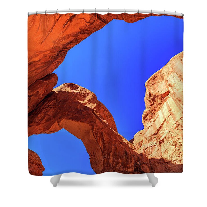 Arches National Park Shower Curtain featuring the photograph Double Arches by Raul Rodriguez