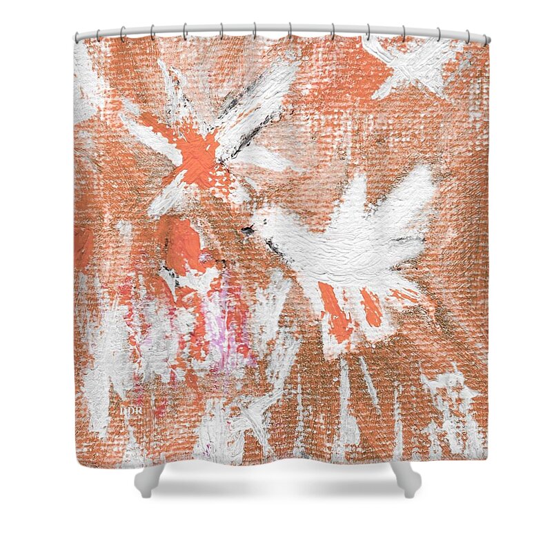Holy Spirit Shower Curtain featuring the painting Dove Tinted Red by Deborah D Russo