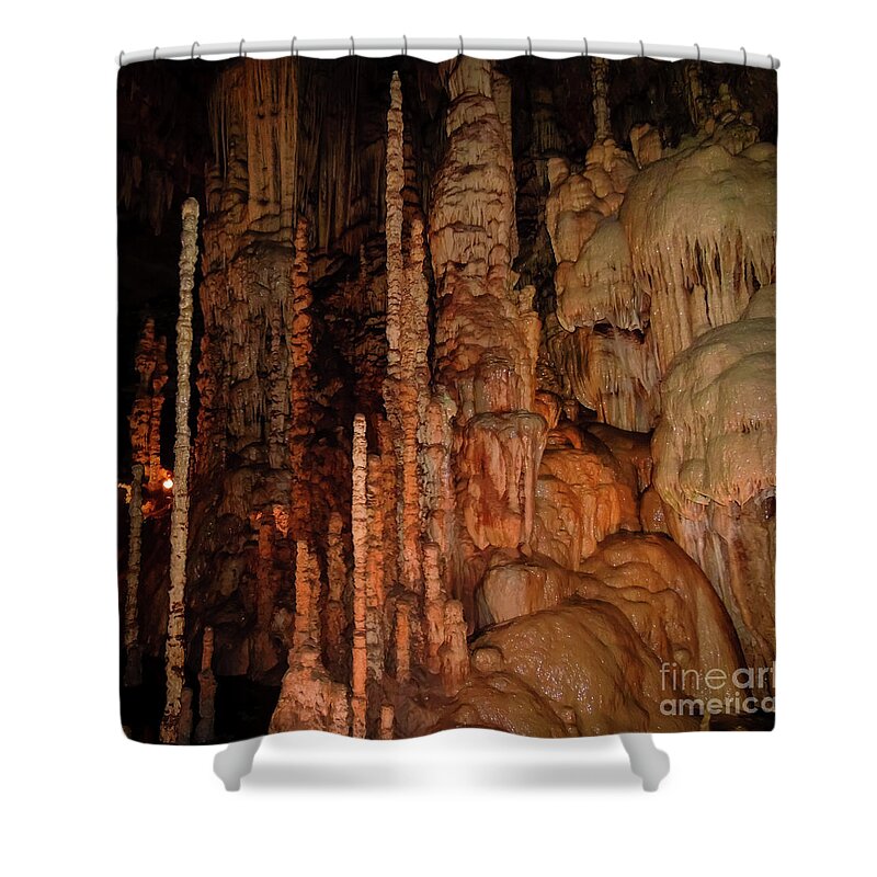Caverns Shower Curtain featuring the photograph Down Below by JB Thomas