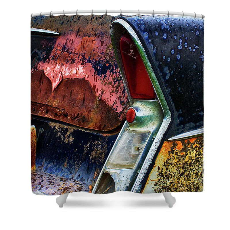 Antiques Shower Curtain featuring the photograph Down In The Dumps 10 by Bob Christopher