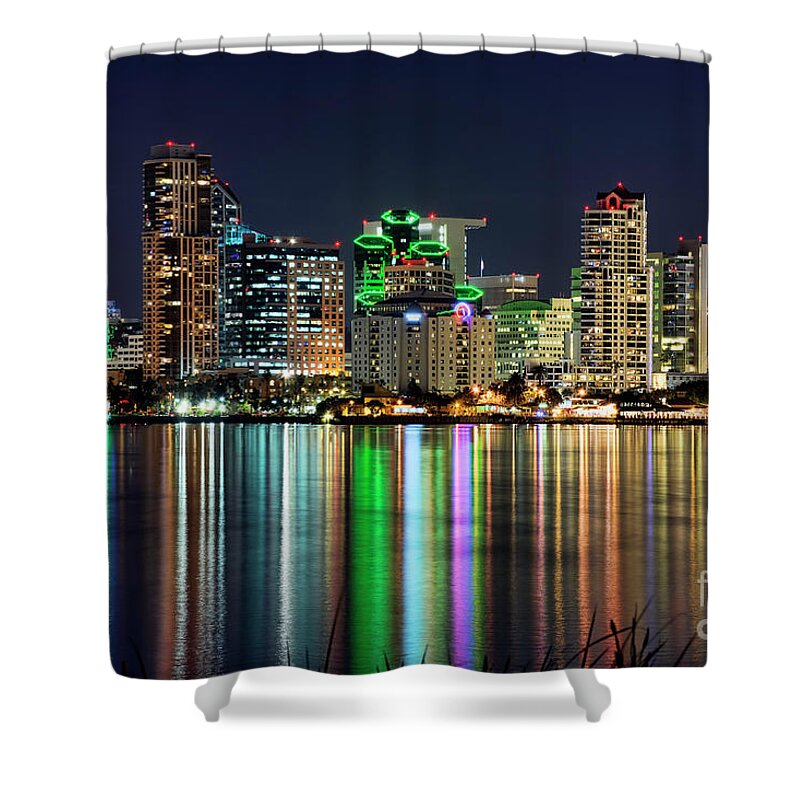 Downtown Shower Curtain featuring the photograph Downtown San Diego by Eddie Yerkish