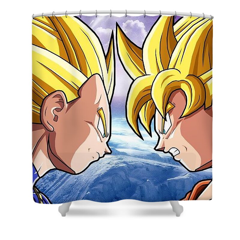 Dragon Ball Z Hyper Dimension Shower Curtain featuring the digital art Dragon Ball Z Hyper Dimension by Super Lovely
