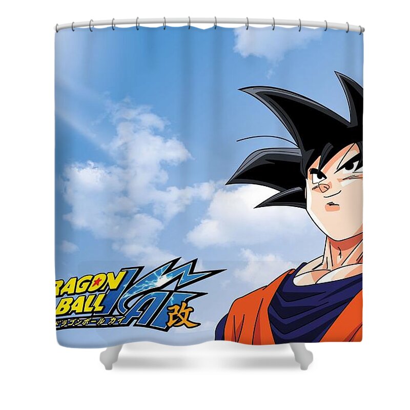 Dragon Ball Z Kai Shower Curtain featuring the digital art Dragon Ball Z Kai by Super Lovely