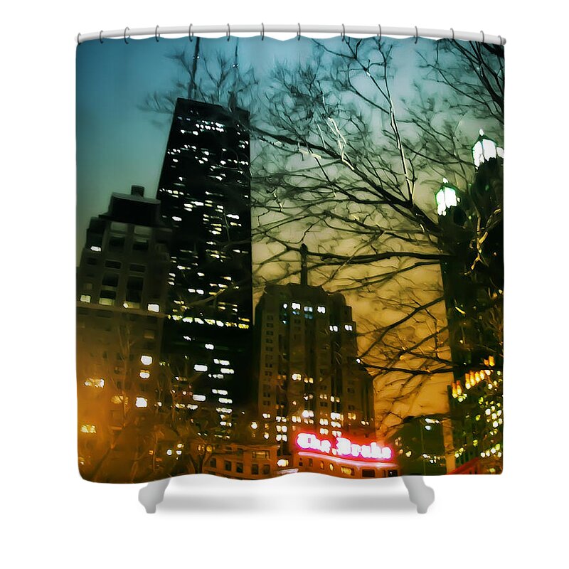 Chicago Shower Curtain featuring the photograph Drake Palmolive Hancock by Scott Norris