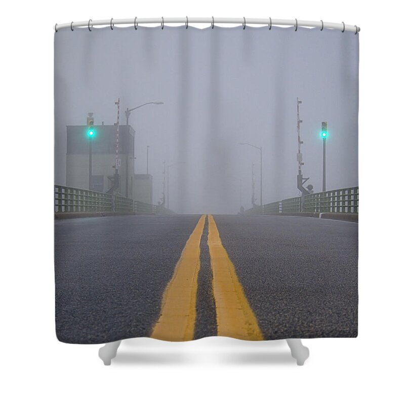 Bascule Shower Curtain featuring the photograph Draw Bridge by Newwwman