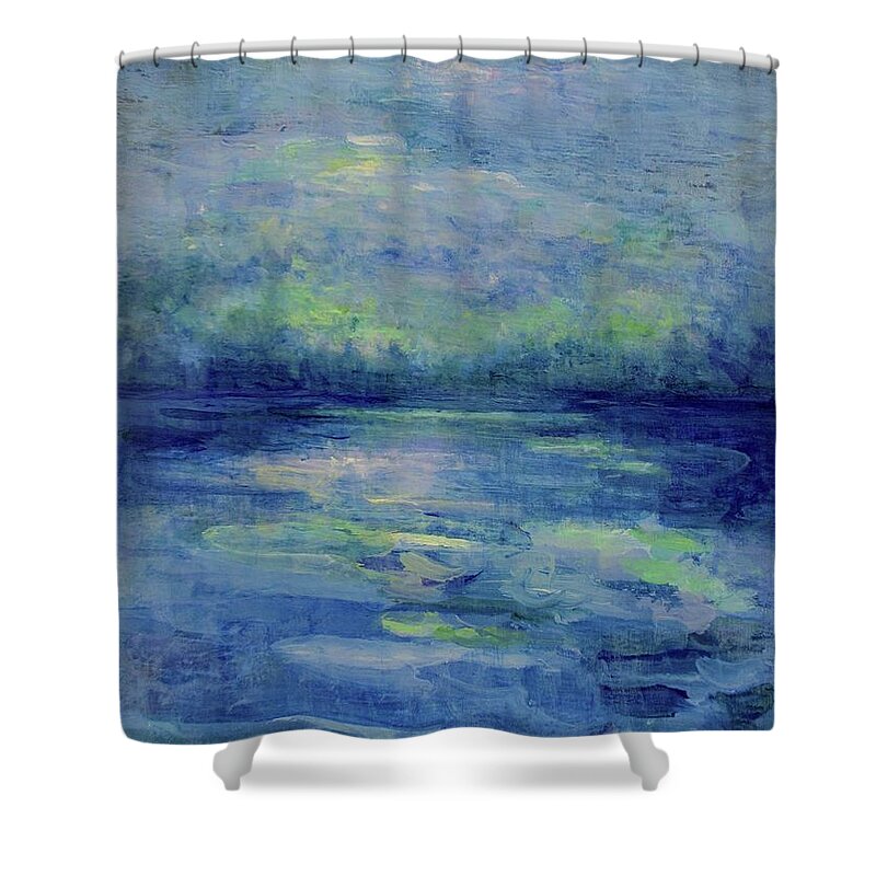 Impressionism Shower Curtain featuring the painting Drawn to the Light by Mary Wolf