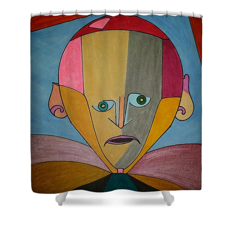 Geometric Art Shower Curtain featuring the painting Dream 293 by S S-ray