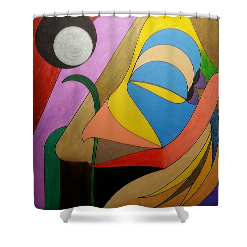 Geo - Organic Art Shower Curtain featuring the painting Dream 322 by S S-ray