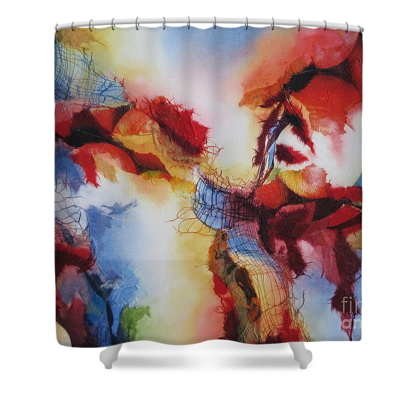 Dream Catcher Shower Curtain featuring the painting Dream Catcher by Deborah Ronglien