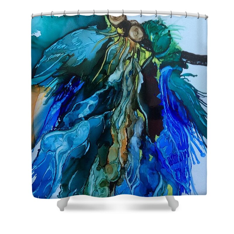 Dream Catcher Shower Curtain featuring the painting Dream Catcher by Pat Purdy