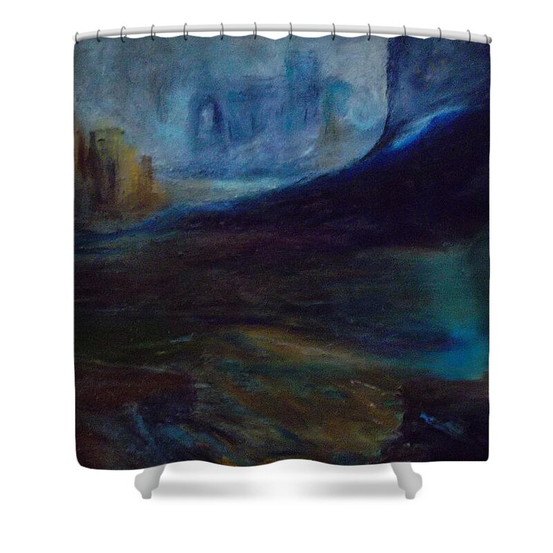 Dream Shower Curtain featuring the painting Dreaming of Things by Susan Esbensen
