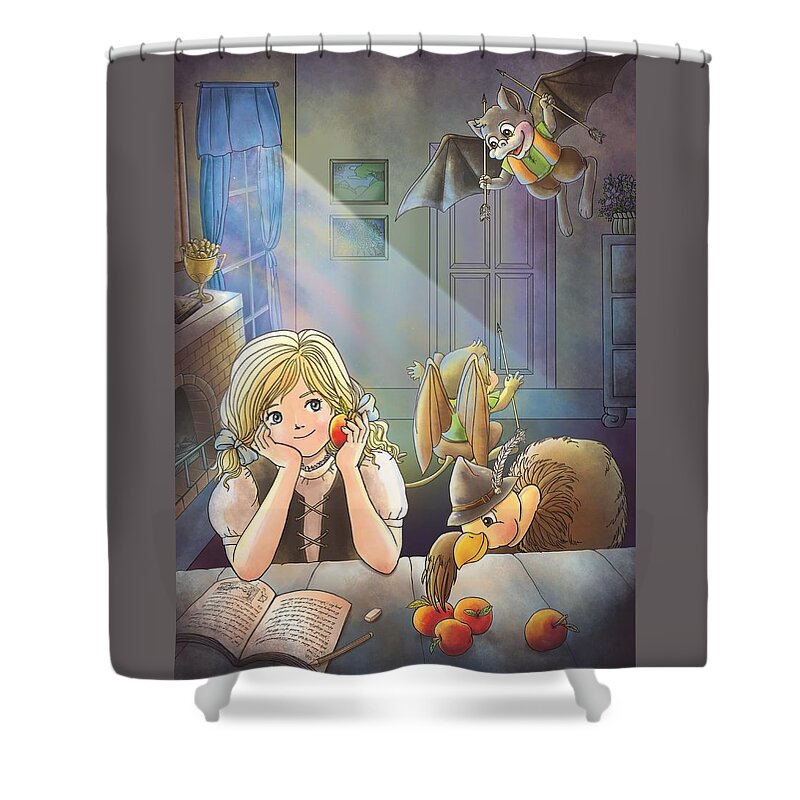  The Wurtherington Diary Shower Curtain featuring the painting Dreaming of William Tell by Reynold Jay