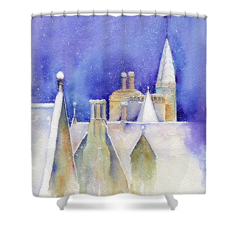 Dreaming Shower Curtain featuring the photograph Dreaming Spires by Marsha Karle