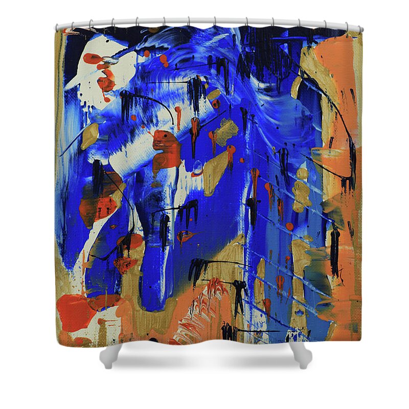 Acrylic Shower Curtain featuring the painting Dreaming Sunshine III by Cathy Beharriell