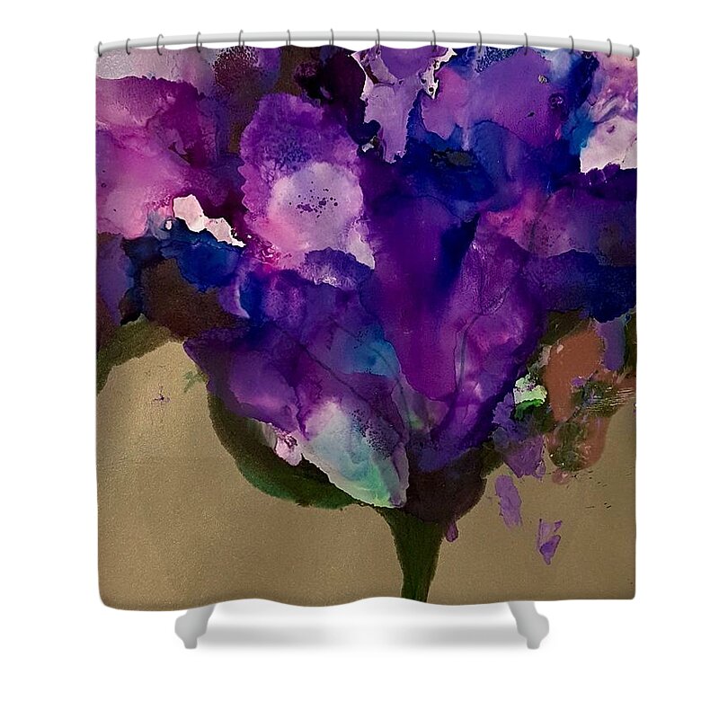 Posies Shower Curtain featuring the painting Dreaming by Tommy McDonell