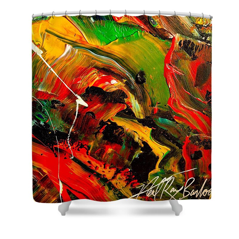 Abstract Shower Curtain featuring the painting Dreamescape by Neal Barbosa