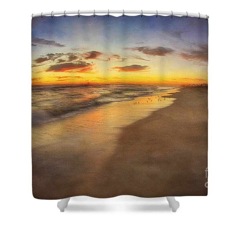 Sunset Shower Curtain featuring the photograph Dreamy Colorful Sunset by Susan Gary