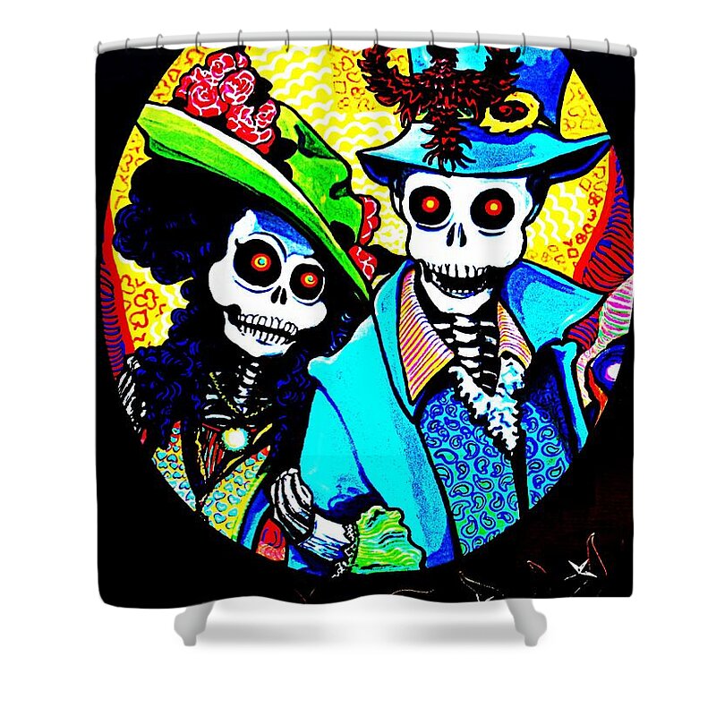 Null And Crossbones Shower Curtain featuring the photograph Dressed to Kill by Kelly Awad