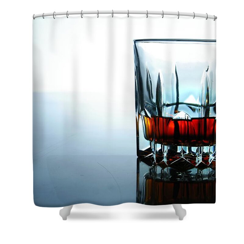 Glass Shower Curtain featuring the photograph Drink In A Glass by Jun Pinzon