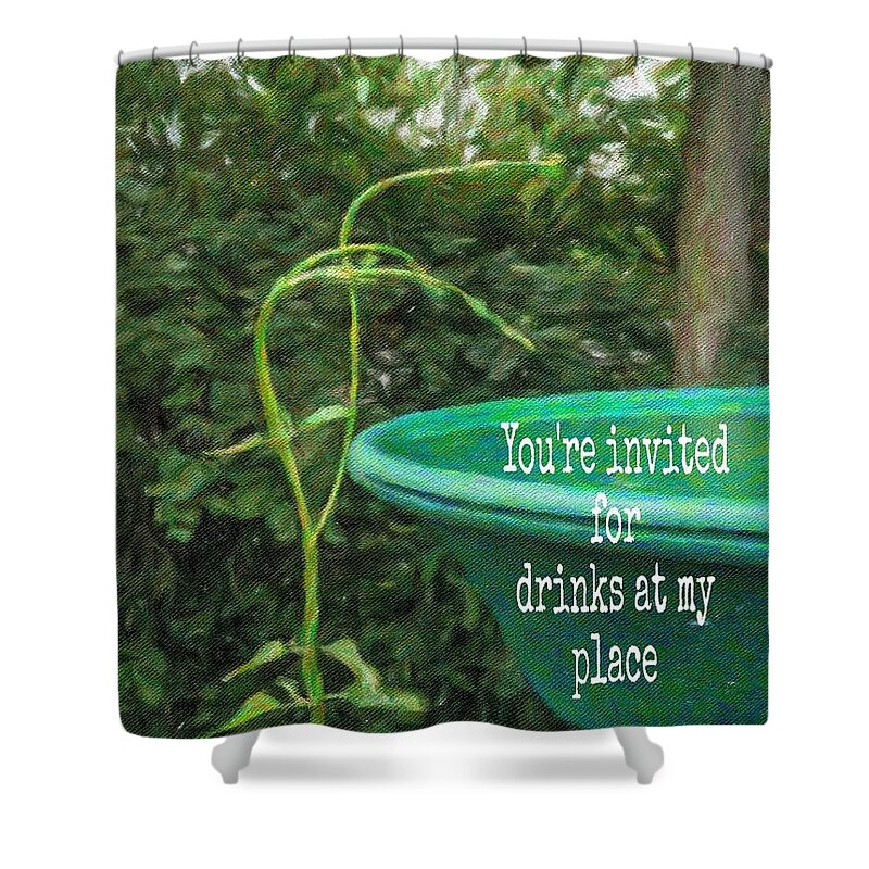 Drinks Shower Curtain featuring the photograph Drinks Anyone by Diane Lindon Coy