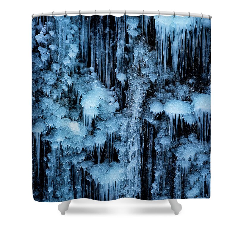 Ice Shower Curtain featuring the photograph Dripping in Diamonds by Darren White