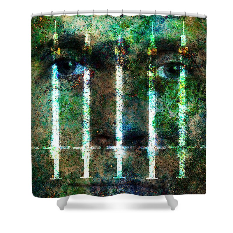Condition Shower Curtain featuring the photograph Drug Addiction by George Mattei