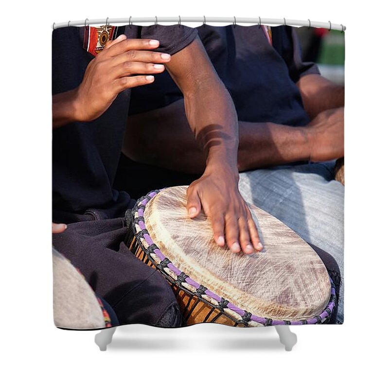 African American Shower Curtain featuring the photograph Drum Rhythm by Al Harden