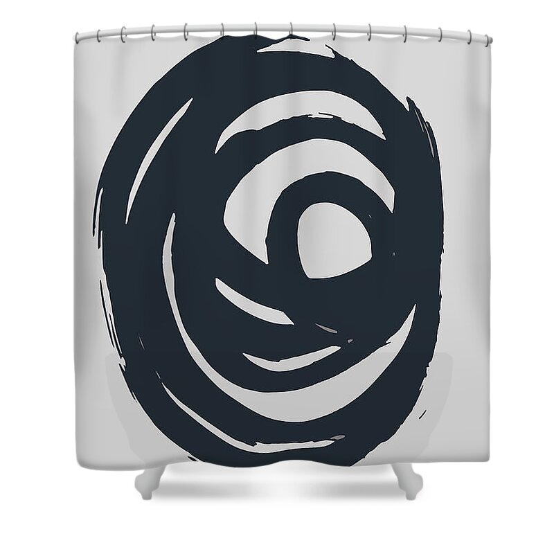 Minimal Shower Curtain featuring the painting Dry Brush 2 by Cortney Herron
