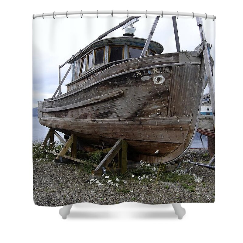 Ship Shower Curtain featuring the photograph Dry Dock by Mary Rogers