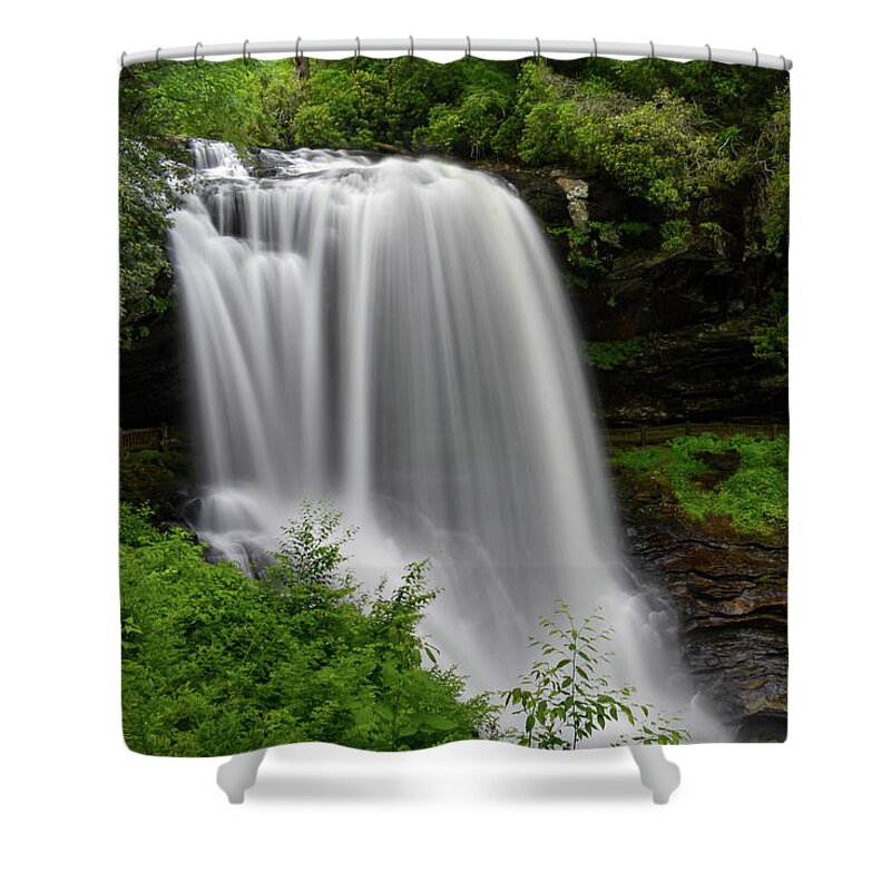Nature Shower Curtain featuring the photograph Dry Falls in Highlands, NC by Robert J Wagner