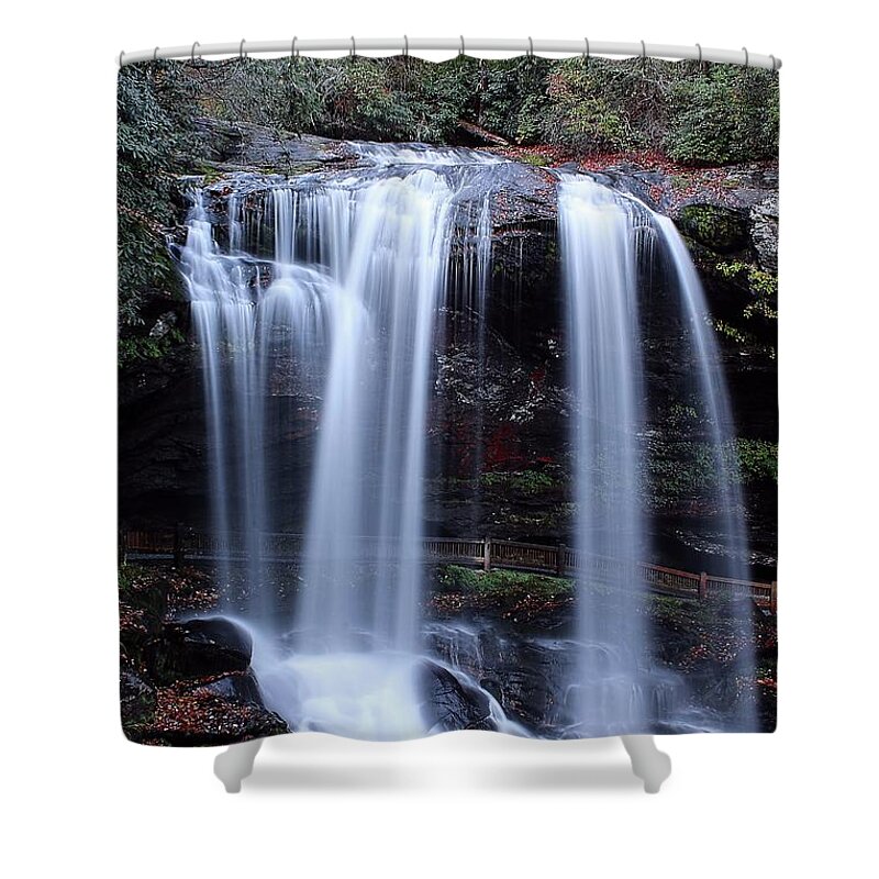 Dry Falls Shower Curtain featuring the photograph Dry Falls In Late Fall by Carol Montoya
