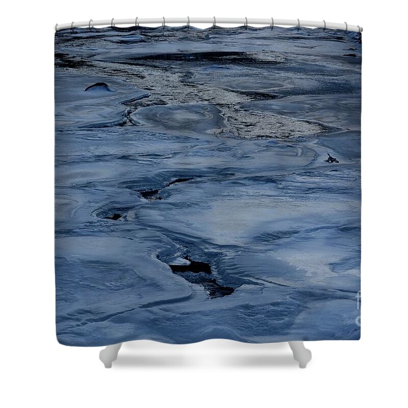 Frozen River Shower Curtain featuring the photograph Dry Fork Freeze by Randy Bodkins