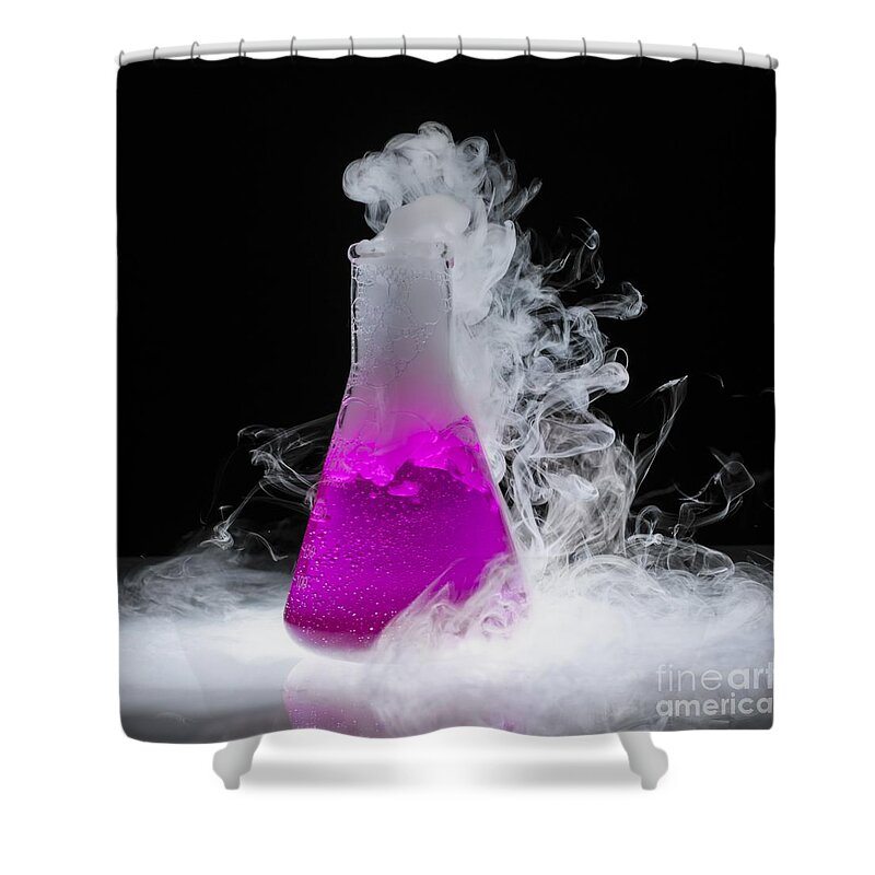 Indoors Shower Curtain featuring the photograph Dry Ice Vaporizing by Spl
